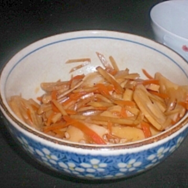 デパ地下のお惣菜 きんぴらごぼう レンコン入り レシピ 作り方 By なおポチca 楽天レシピ